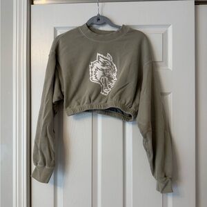 Womens Darc sport sage Green Cropped Sweatshirt large